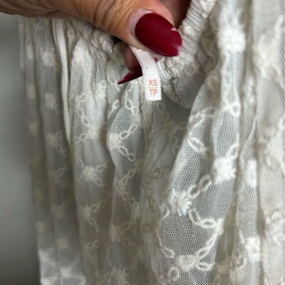 free people lace jumpsuit cream color Size x small - Picture 8 of 11